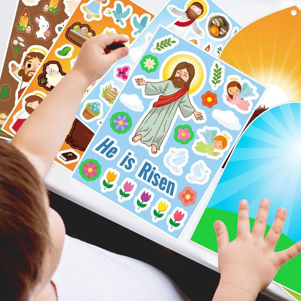 Jesus DIY Easter Cross Pendant Easter Egg Easter Scene Sticker Easter Rabbit Stickers Toddlers Set B
Jesus DIY Easter Cross Pendant Easter Egg Easter Scene Sticker Easter Rabbit Stickers Toddlers Set B