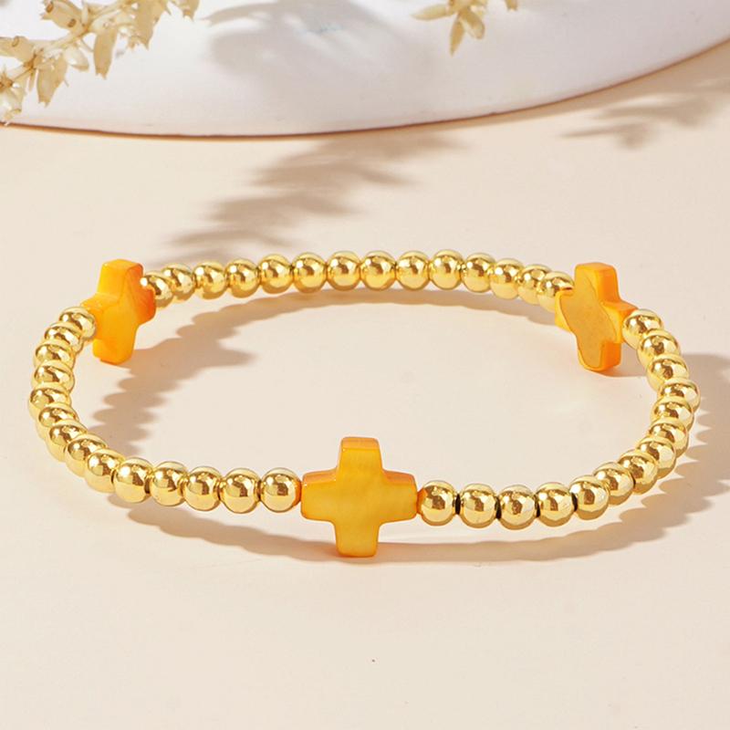 1Pc Diy Accessories Bohemian Style Colorful Cross Mixed With Ccb Bead Versatile Women S Beaded Elastic Bracelet
1Pc Diy Accessories Bohemian Style Colorful Cross Mixed With Ccb Bead Versatile Women S Beaded Elastic Bracelet