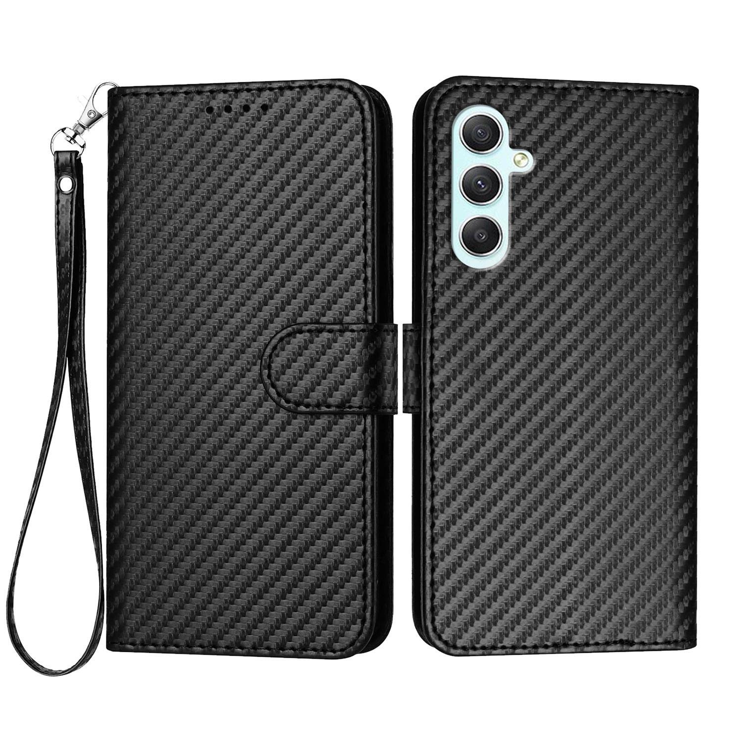 For Samsung Galaxy A35 5G Wallet Case with Strap Carbon Fiber Texture Leather Mobile Cover Black
For Samsung Galaxy A35 5G Wallet Case with Strap Carbon Fiber Texture Leather Mobile Cover Black