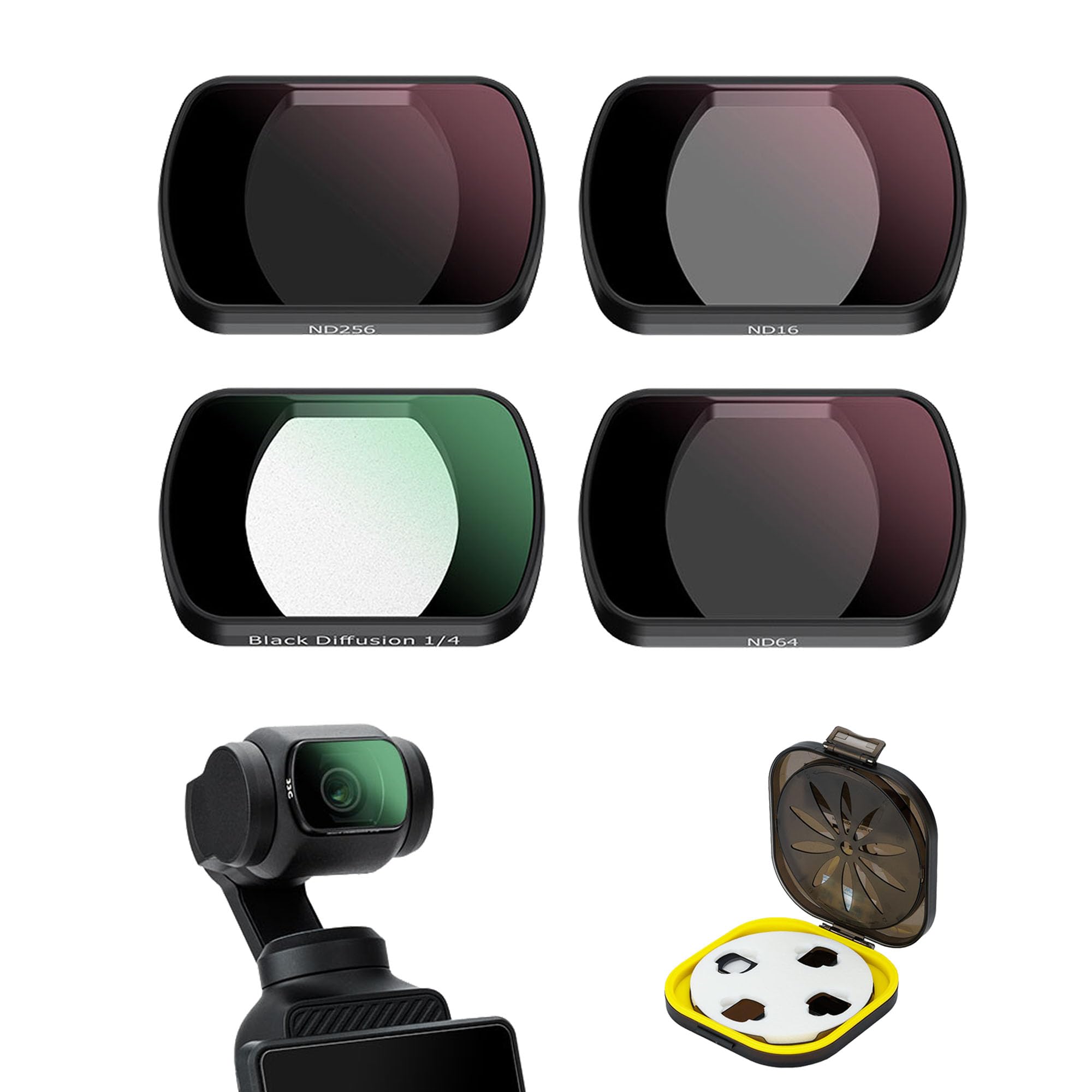 JJC DJI OSMO Pocket 3 Exclusive Magnetic ND Black Mist Filter Set 4 Pieces ND16 ND64 ND256 Mist Movie Effect Filter Dimming ND Filter Light Reduction
JJC DJI OSMO Pocket 3 Exclusive Magnetic ND Black Mist Filter Set 4 Pieces ND16 ND64 ND256 Mist Movie Effect Filter Dimming ND Filter Light Reduction