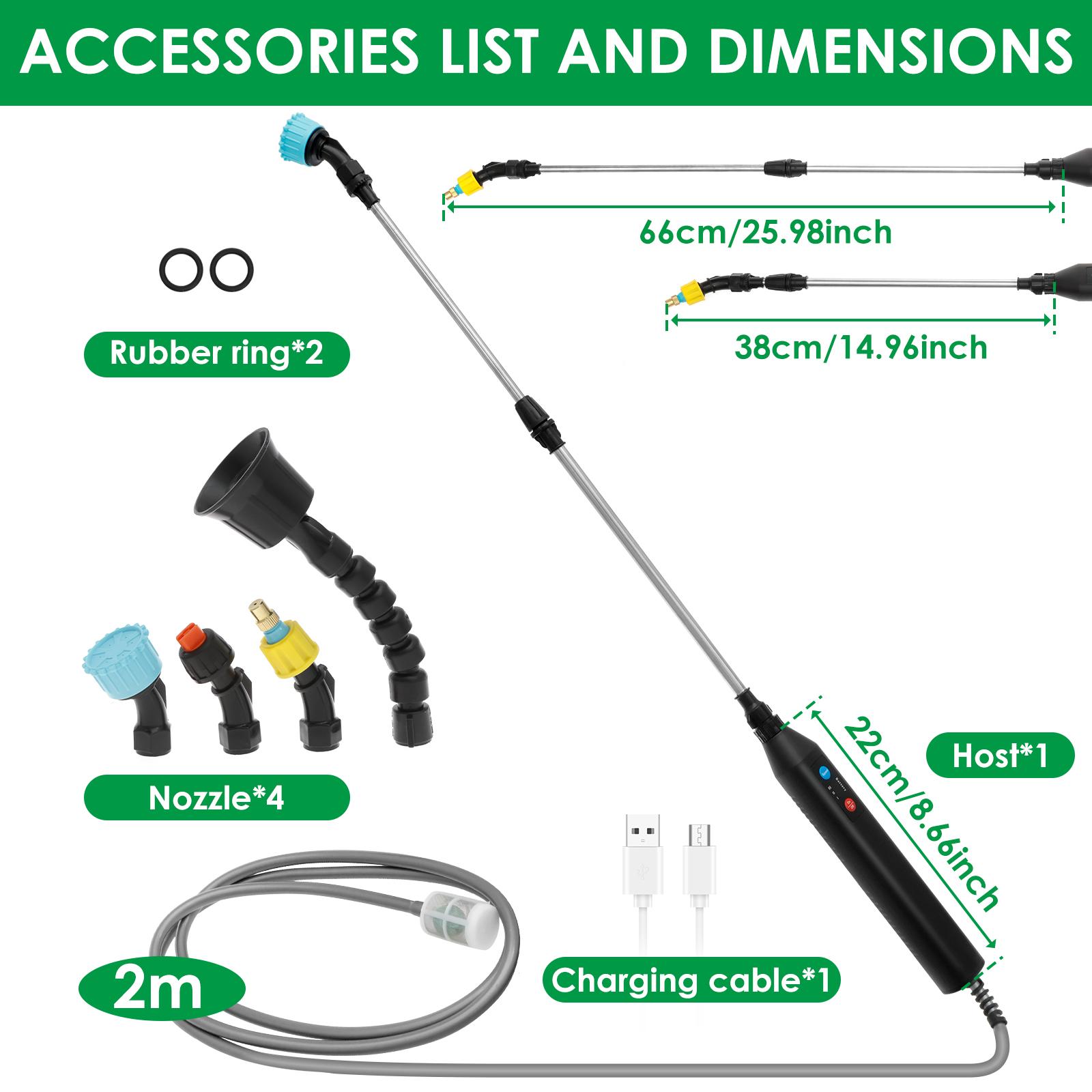 Retractable Electric Sprayer Wand Irrigation Tool with 4 Mist Nozzles Gardens Sprayer Telescopic Wand Lawn Watering Accessories
Retractable Electric Sprayer Wand Irrigation Tool with 4 Mist Nozzles Gardens Sprayer Telescopic Wand Lawn Watering Accessories