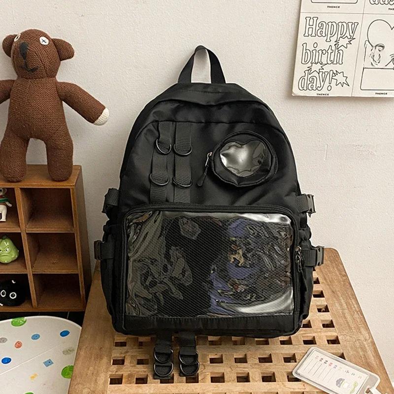 Collage Style School Bag For Teenage Girl Itabag Kawaii Backpack Transparent Love Heart JK Backpack Women Laptop Bag
Collage Style School Bag For Teenage Girl Itabag Kawaii Backpack Transparent Love Heart JK Backpack Women Laptop Bag