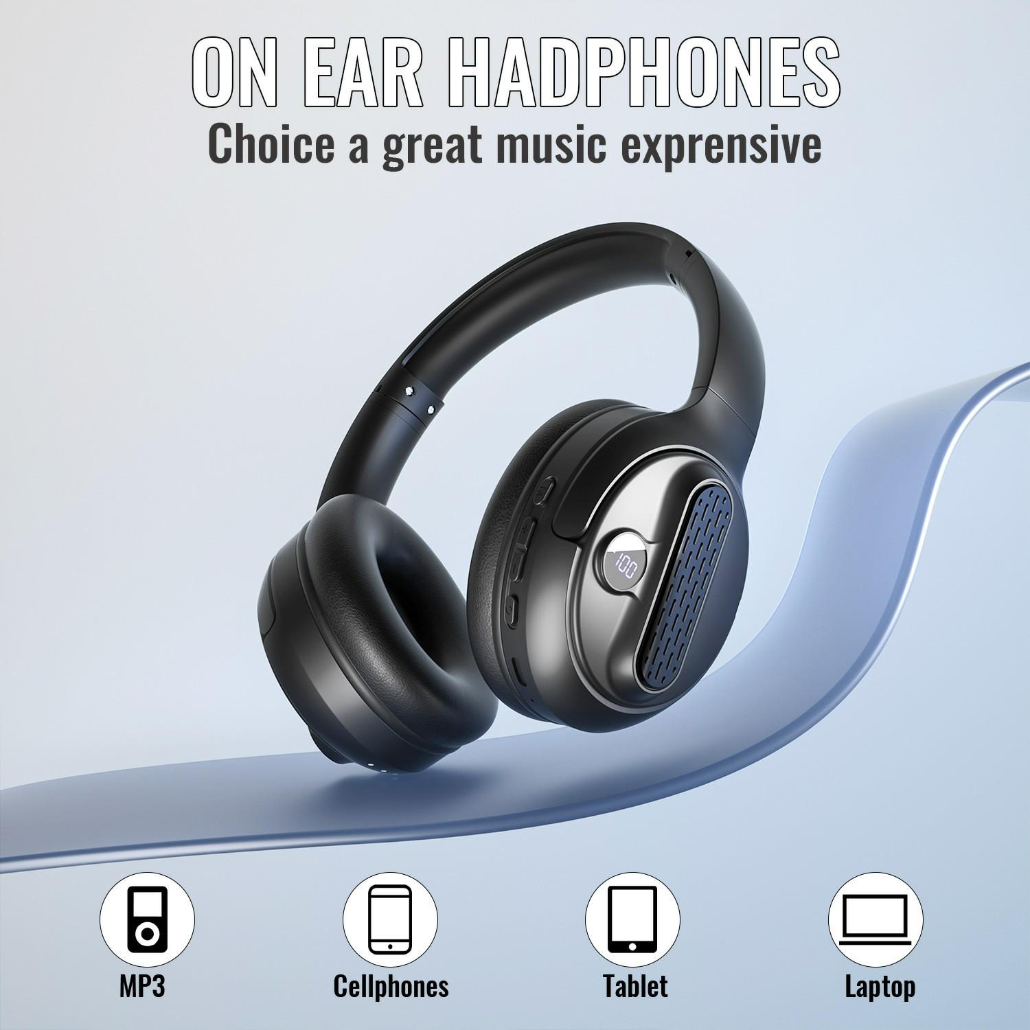 AKZ-M12 Foldable Headphones with Battery Display Bluetooth-compatible Over-Ear Headset Support TF Card A
AKZ-M12 Foldable Headphones with Battery Display Bluetooth-compatible Over-Ear Headset Support TF Card A
