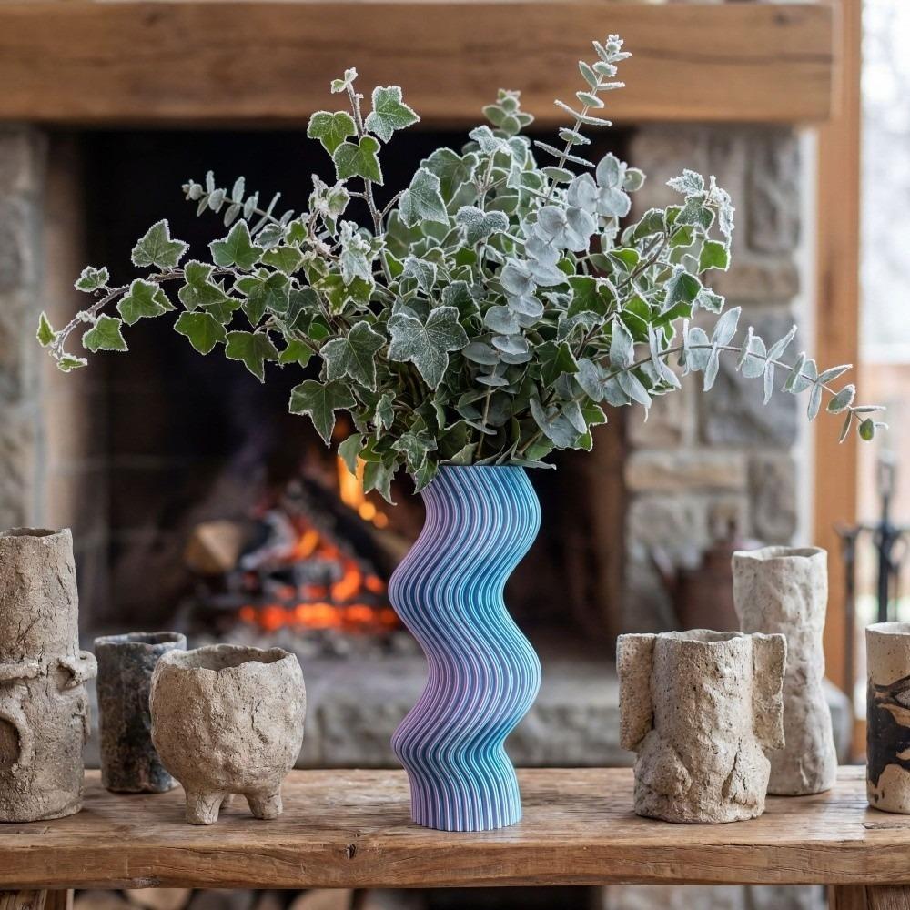 Flower Arrangement Modern Twisted Flower Bottle Gradient Color Plant Pot Office Tabletop Ornaments синий/фиолетовый
Flower Arrangement Modern Twisted Flower Bottle Gradient Color Plant Pot Office Tabletop Ornaments синий/фиолетовый