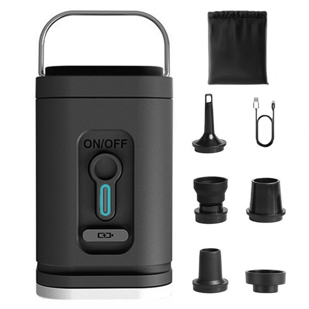Электрический воздушный насос, портативный беспроводной воздушный насос с 5 насадками, перезаряжаемый через USB, кемпинговый фонарь, плавательный круг, поплавок, электрический для воздуха чёрный
Электрический воздушный насос, портативный беспроводной воздушный насос с 5 насадками, перезаряжаемый через USB, кемпинговый фонарь, плавательный круг, поплавок, электрический для воздуха чёрный