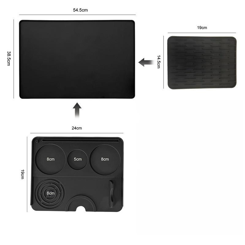 JUSTINLAU Three-in-One Silicone Coffee Machine Pad Anti-Slip Coffee Maker Mat Drain Mat Removable Coffee Tools Storage Mat
JUSTINLAU Three-in-One Silicone Coffee Machine Pad Anti-Slip Coffee Maker Mat Drain Mat Removable Coffee Tools Storage Mat