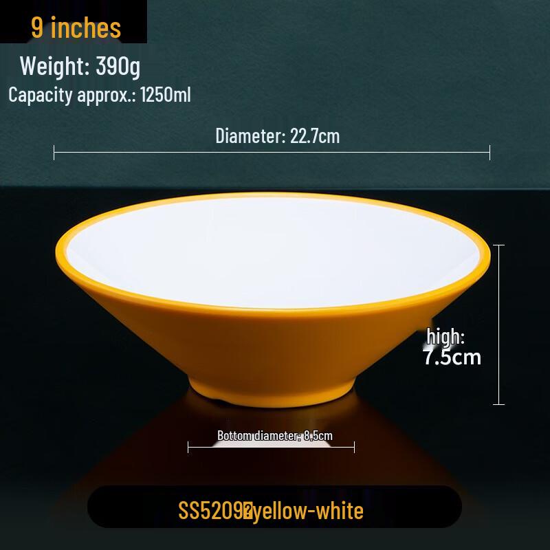JINMEILI Melamine Conical Ramen Bowl - 9 Inch
JINMEILI Melamine Conical Ramen Bowl - 9 Inch