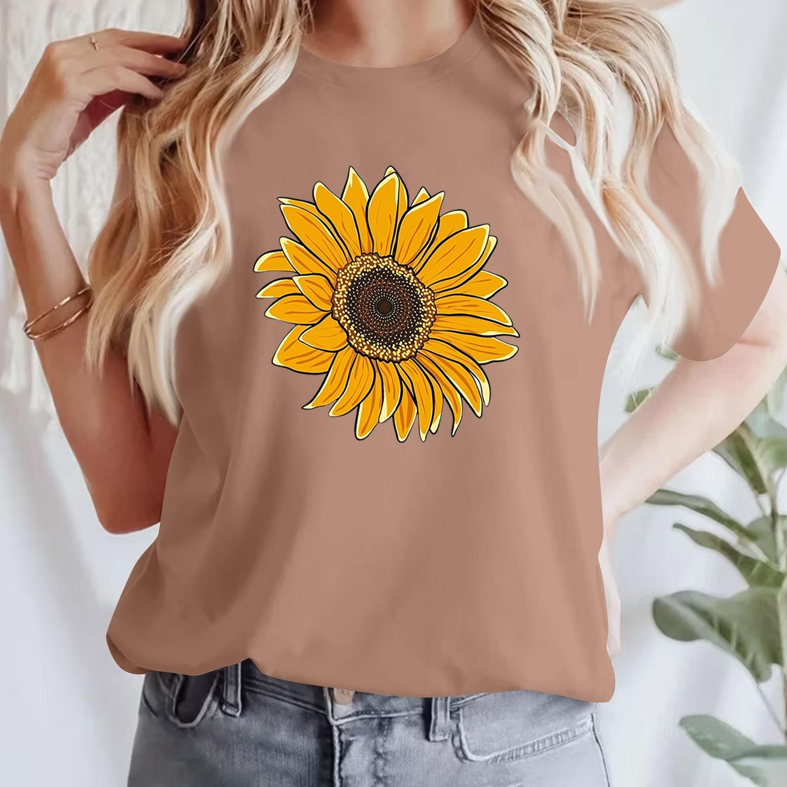 Жіноча повсякденна футболка з принтом і круглим вирізом, пуловер з короткими рукавами XXL верблюд
Жіноча повсякденна футболка з принтом і круглим вирізом, пуловер з короткими рукавами XXL верблюд