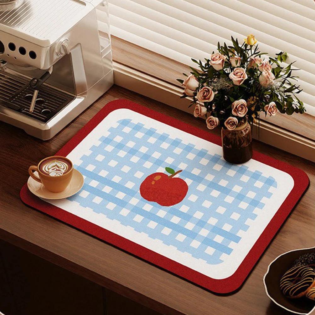 Tabletop Drainage And Water Absorption Pad Cute Apple Grid Pattern Insulation Meal Pad 30 40cm
Tabletop Drainage And Water Absorption Pad Cute Apple Grid Pattern Insulation Meal Pad 30 40cm