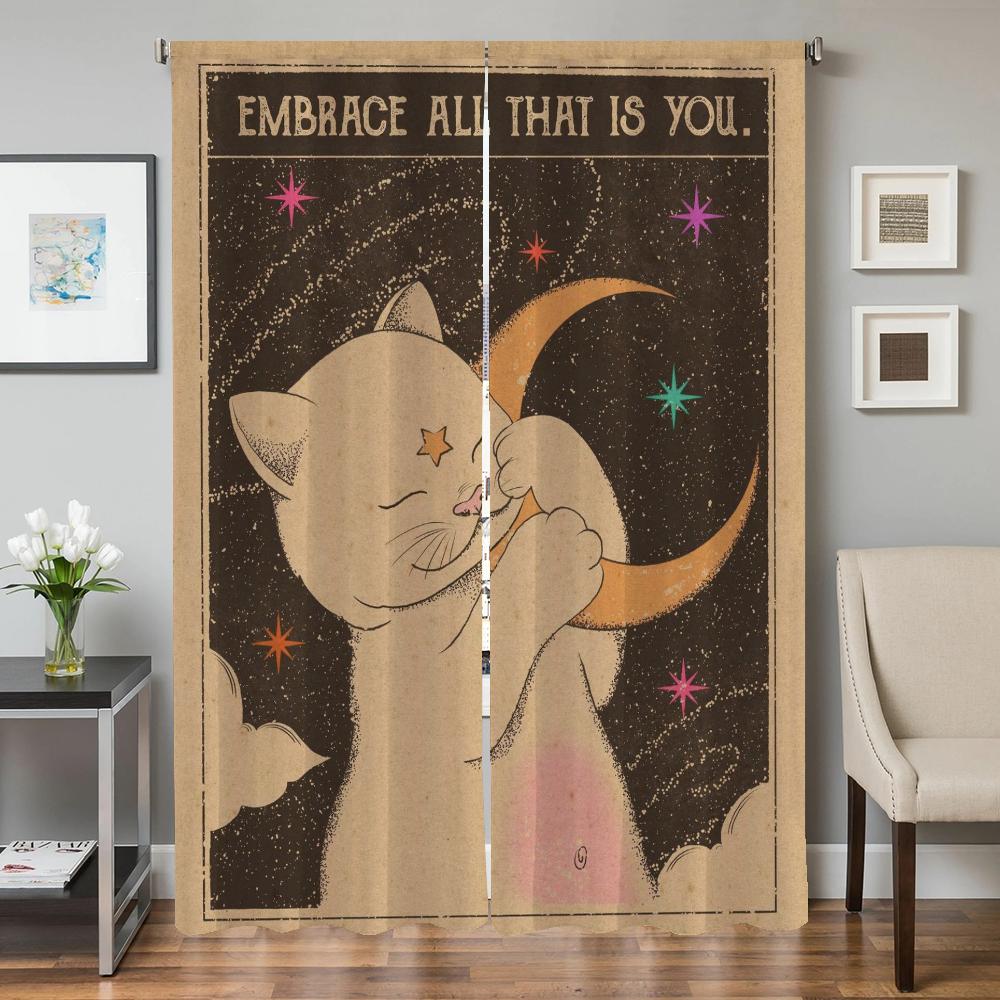 Домашний интерьер Кухонные шторы для гостиной 2 штуки Затемняющие шторы Занавеска для двери Таро Кот Украшение спальни Перегородка W50xH70cmx2pcs-CL
Домашний интерьер Кухонные шторы для гостиной 2 штуки Затемняющие шторы Занавеска для двери Таро Кот Украшение спальни Перегородка W50xH70cmx2pcs-CL