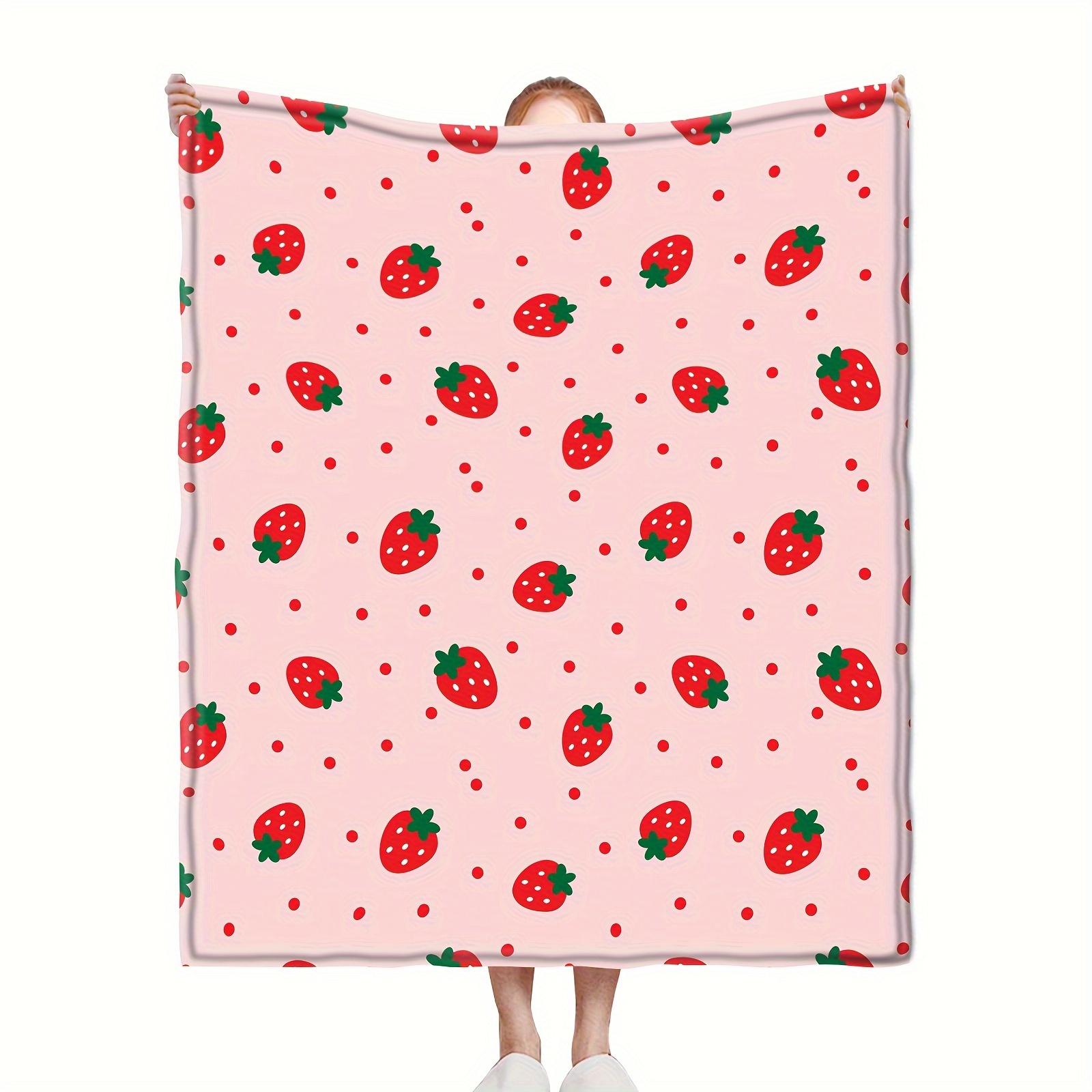 Girls Strawberry Blanket Pink Flannel Soft Warm AllSeason Room Decor Birthday Gift 75x100cm (30x40inch)
Girls Strawberry Blanket Pink Flannel Soft Warm AllSeason Room Decor Birthday Gift 75x100cm (30x40inch)