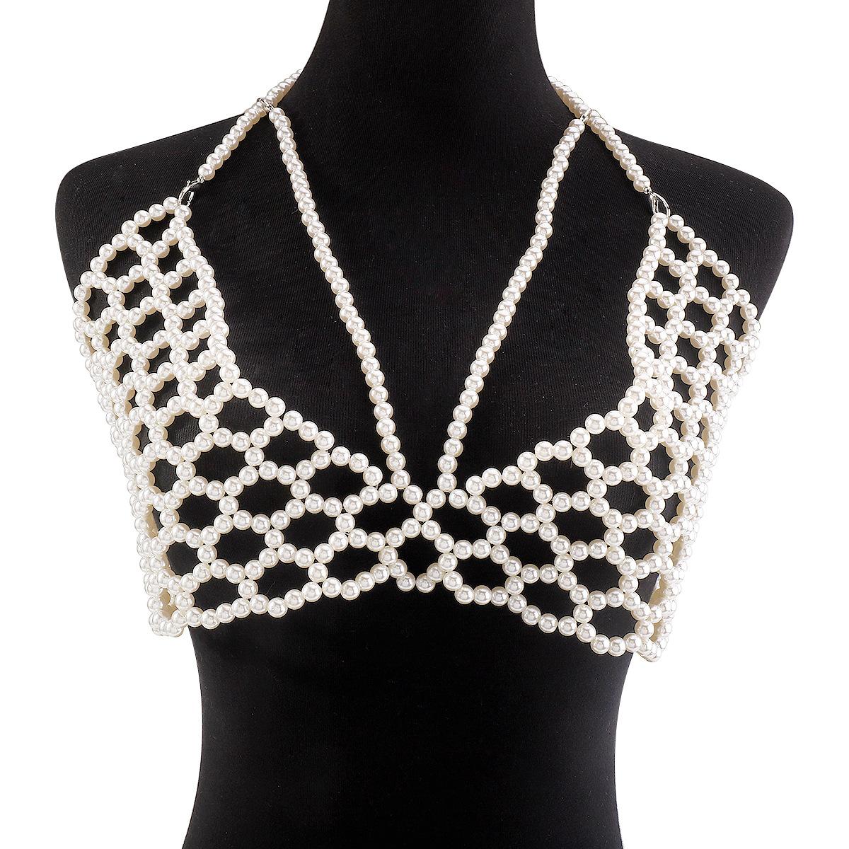 Модный жемчужный жилет, трендовая плетеная вручную цепочка для тела, сексуальное полое украшение на грудь в стиле бикини
Модный жемчужный жилет, трендовая плетеная вручную цепочка для тела, сексуальное полое украшение на грудь в стиле бикини