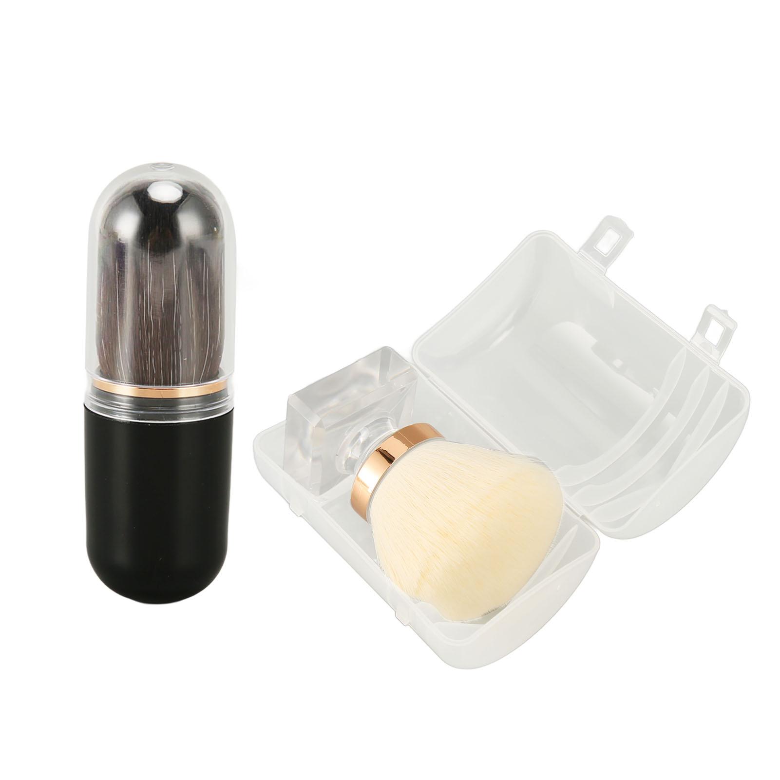 Makeup Powder Brush Cheek Blush Makeup White Bristle Round Head Power Brush Black Capsule Cosmetic
Makeup Powder Brush Cheek Blush Makeup White Bristle Round Head Power Brush Black Capsule Cosmetic