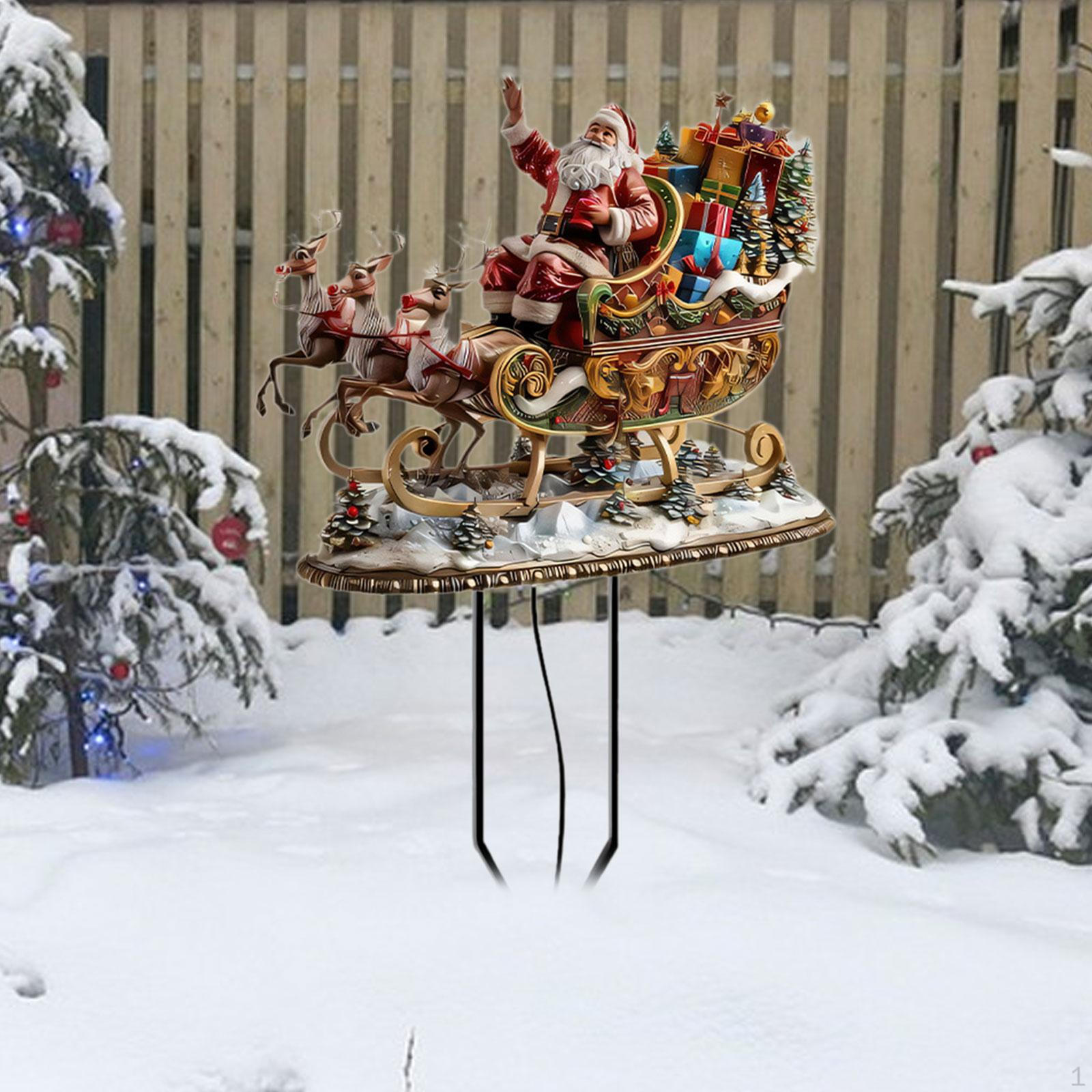 Christmas Santa Stake Sign, Decoration Ornament Rustic Yard Acrylic for Holiday Lawn
Christmas Santa Stake Sign, Decoration Ornament Rustic Yard Acrylic for Holiday Lawn