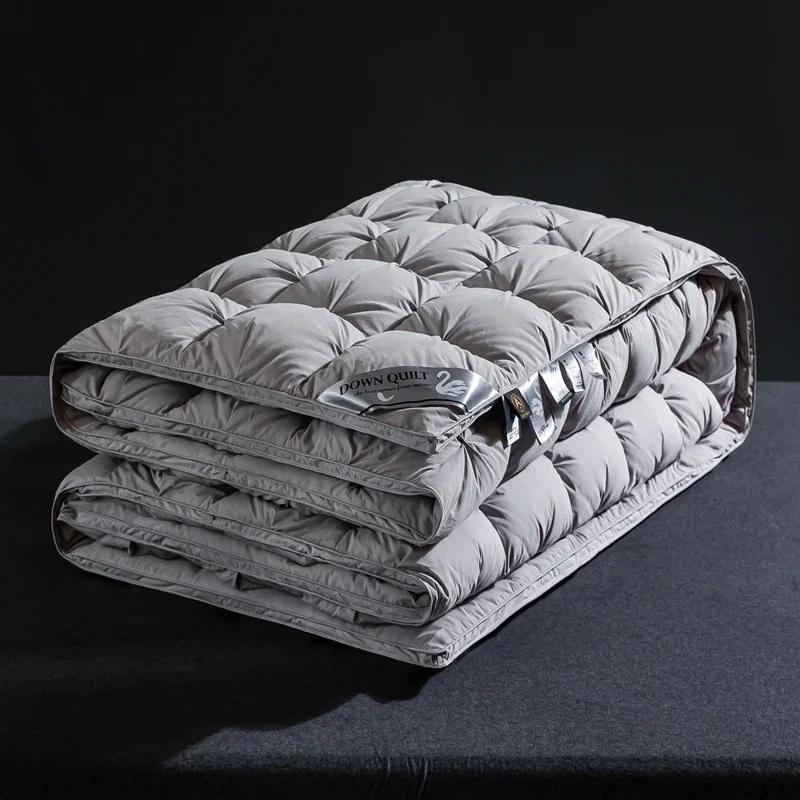 100% pure cotton goose down comforter, five-star hotel down comforter, winter thick comforter, spring and autumn comforter 150x200cm 1.5kg темно-сірий
100% pure cotton goose down comforter, five-star hotel down comforter, winter thick comforter, spring and autumn comforter 150x200cm 1.5kg темно-сірий