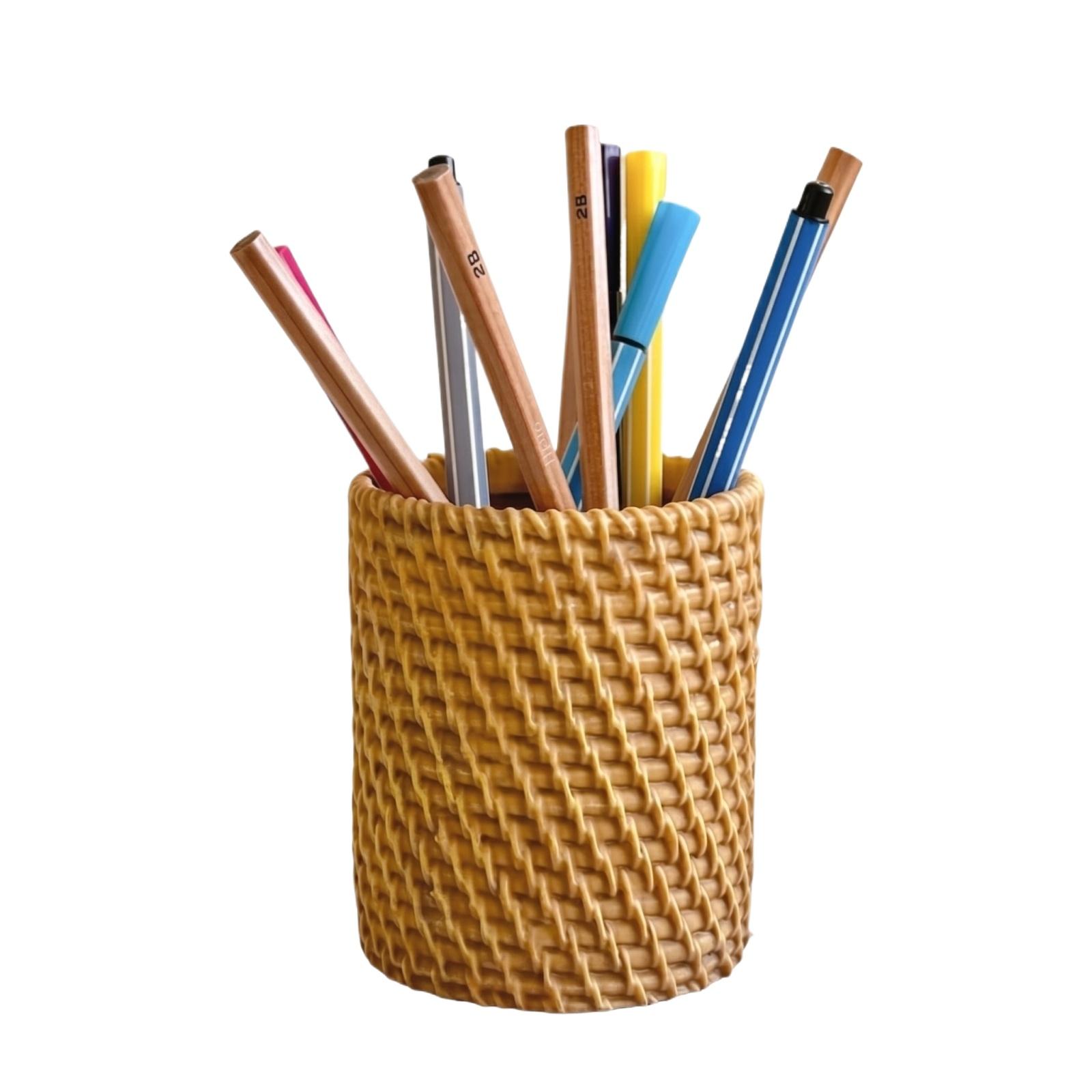 Creative Desktop Decorative Woven Rattan Pen Holder Container for Office Desk Organizer and Home Storage Accessories one size
Creative Desktop Decorative Woven Rattan Pen Holder Container for Office Desk Organizer and Home Storage Accessories one size