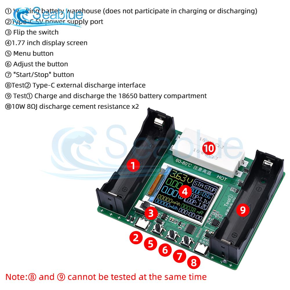 Модуль тестера ємності літієвої батареї 18650/21700 High Precision Type-C USB LCD Digital Display Модуль справжньої ємності MaH/mwH
Модуль тестера ємності літієвої батареї 18650/21700 High Precision Type-C USB LCD Digital Display Модуль справжньої ємності MaH/mwH