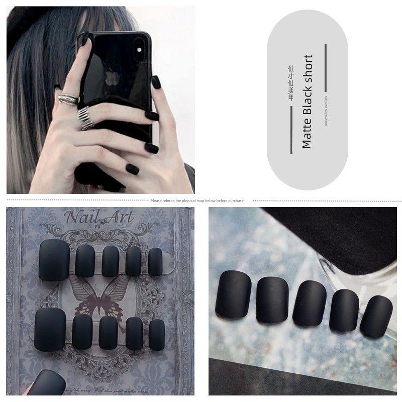 Pure White Square Head Minimalist Style Wear Nail Polish Short Style 36-matte black short
Pure White Square Head Minimalist Style Wear Nail Polish Short Style 36-matte black short