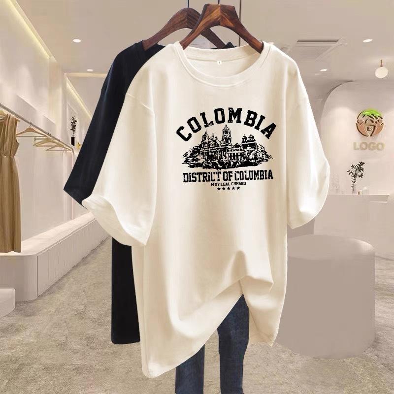 Pure cotton short-sleeved t-shirt women s 2025 new foreign style large size loose medium and long t-shirt top summer tide S
Pure cotton short-sleeved t-shirt women s 2025 new foreign style large size loose medium and long t-shirt top summer tide S
