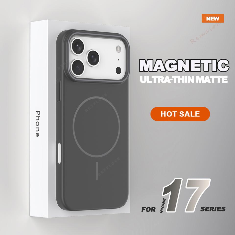 Ultra thin Matte Phone Case for iPhone 17 Air 11 12 13 16 Pro Max 14 15 16 Plus Magsafe Magnetic Wireless Charging Cover For iPhone 17ProMAX
Ultra thin Matte Phone Case for iPhone 17 Air 11 12 13 16 Pro Max 14 15 16 Plus Magsafe Magnetic Wireless Charging Cover For iPhone 17ProMAX