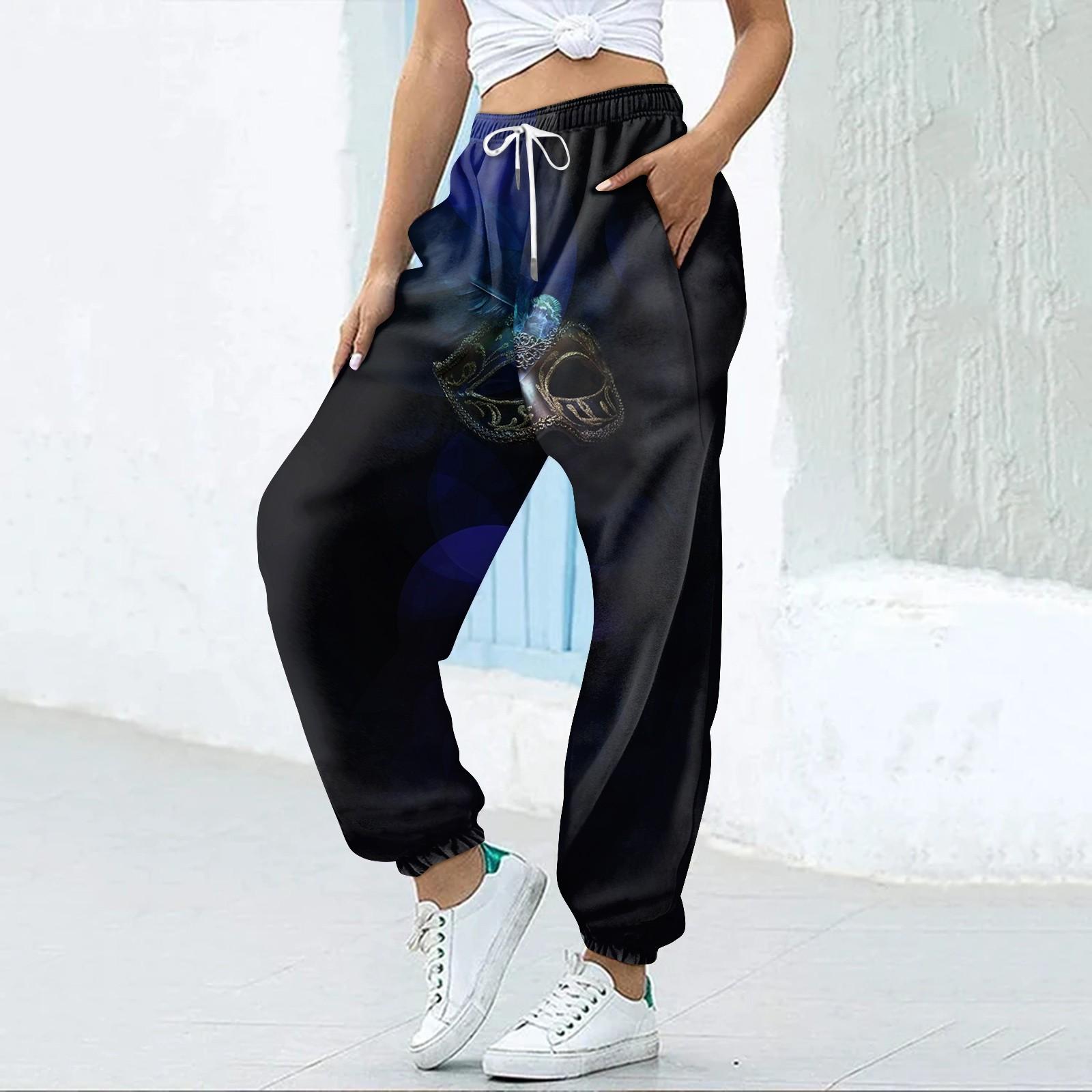 Женские повседневные брюки с карнавальным принтом, повседневные брюки с эластичной резинкой на талии и шнурком L чёрный
Женские повседневные брюки с карнавальным принтом, повседневные брюки с эластичной резинкой на талии и шнурком L чёрный