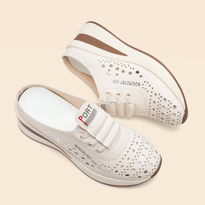 Ladies Clogs Platform Sandals Loafers Casual Hollow Leather Slippers Women Thick Sole Shake Shoe 41 слонова кістка
Ladies Clogs Platform Sandals Loafers Casual Hollow Leather Slippers Women Thick Sole Shake Shoe 41 слонова кістка
