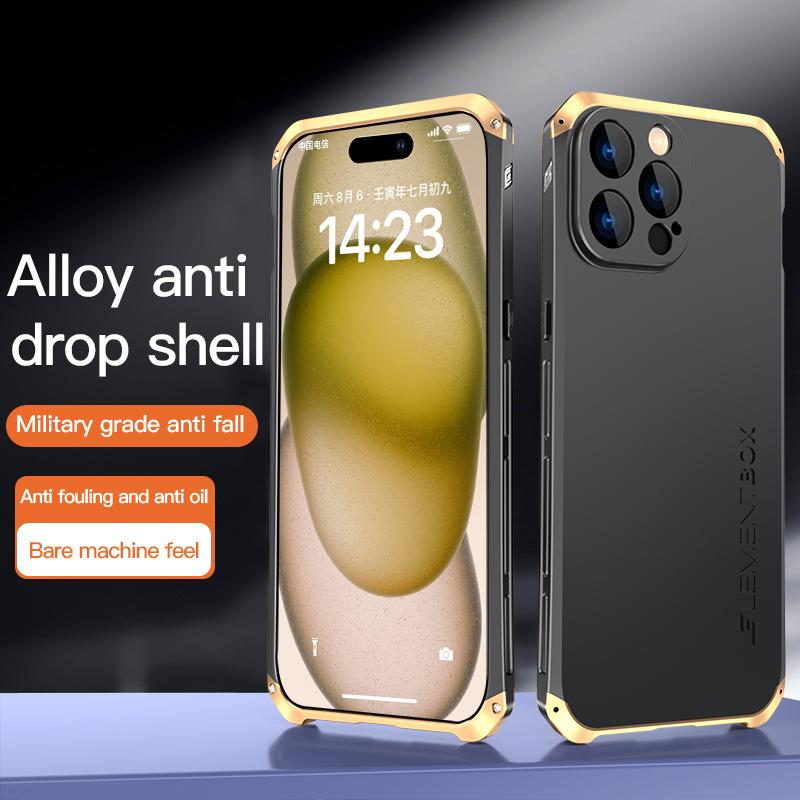 ELEMENT BOX Shockproof Case for iPhone 15 Pro Max Case Metal Frame PC+Silicone Slim Phone Cover Black/Silver
ELEMENT BOX Shockproof Case for iPhone 15 Pro Max Case Metal Frame PC+Silicone Slim Phone Cover Black/Silver