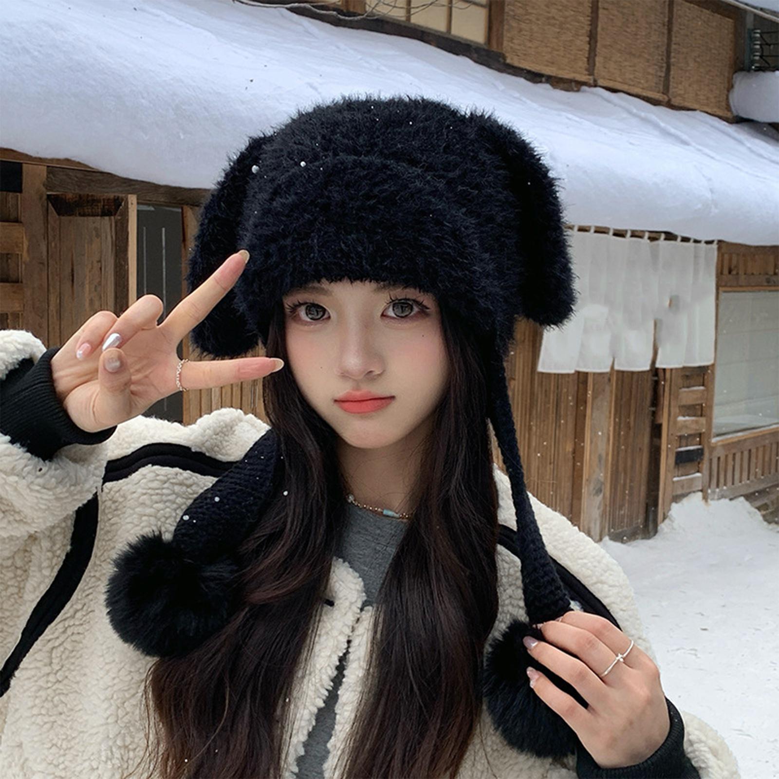 Ladies Cute Plush Hat Outdoor Warm Hoodie Knitted Hat One Size чёрный
Ladies Cute Plush Hat Outdoor Warm Hoodie Knitted Hat One Size чёрный
