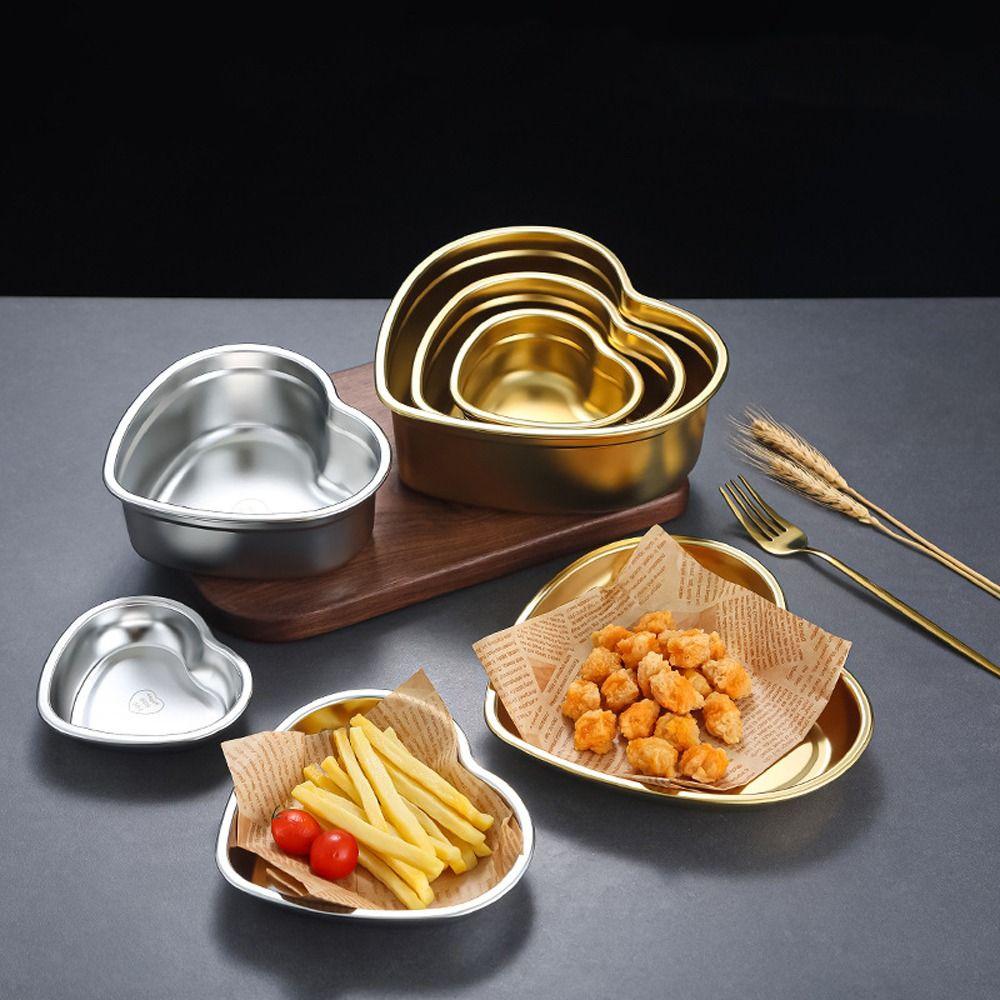 Stainless Steel Dessert Plate Heart Shape Meal Plate Tableware Storage Tray For Household Kitchen Style 1
Stainless Steel Dessert Plate Heart Shape Meal Plate Tableware Storage Tray For Household Kitchen Style 1