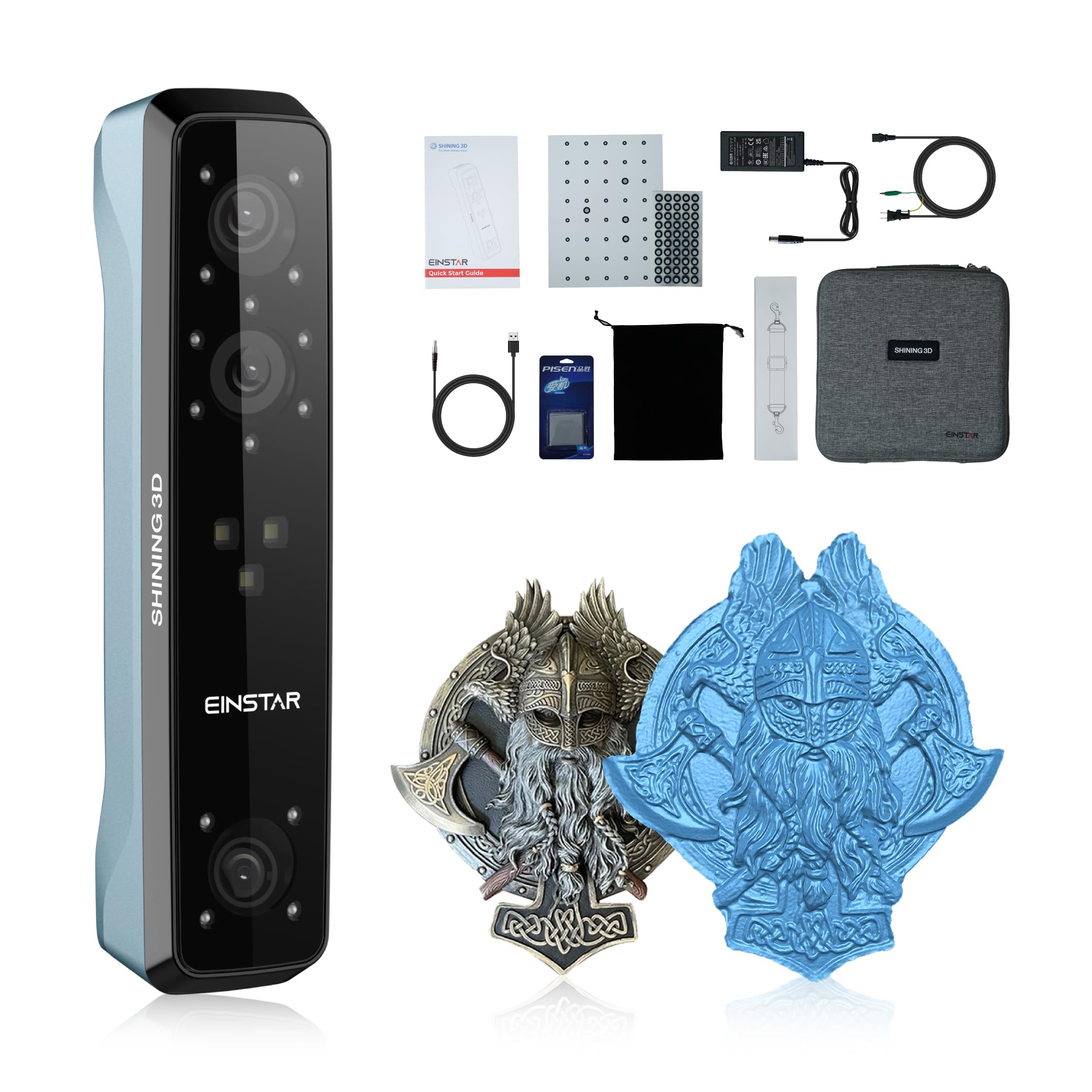 SHINING 3D Einstar 3D Scanner Handy 3D Scanner Lightweight 3D Scanner 3D Print Manufacturing Commercial Level EinScan Software Inheritance Design CAD
SHINING 3D Einstar 3D Scanner Handy 3D Scanner Lightweight 3D Scanner 3D Print Manufacturing Commercial Level EinScan Software Inheritance Design CAD