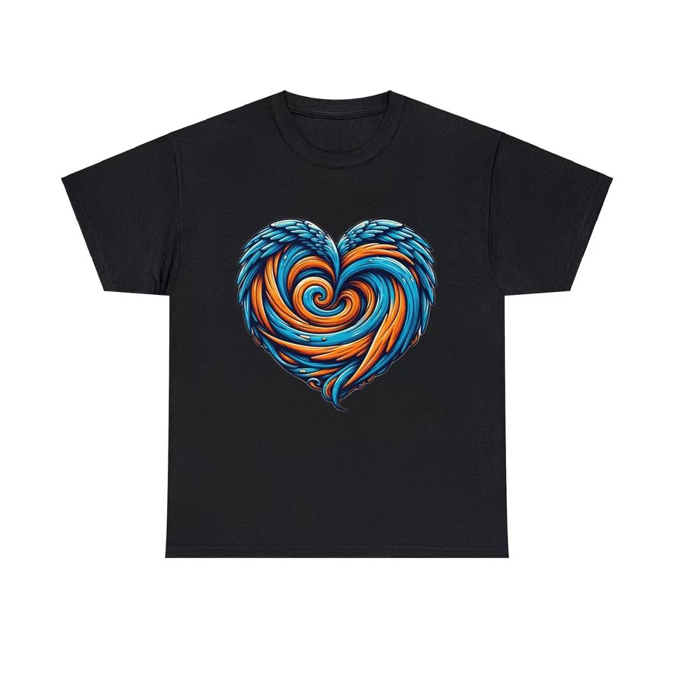 Unisex Adult T Shirt Cute Feather Heart Blue Orange Wings Streetwear Logo M
Unisex Adult T Shirt Cute Feather Heart Blue Orange Wings Streetwear Logo M