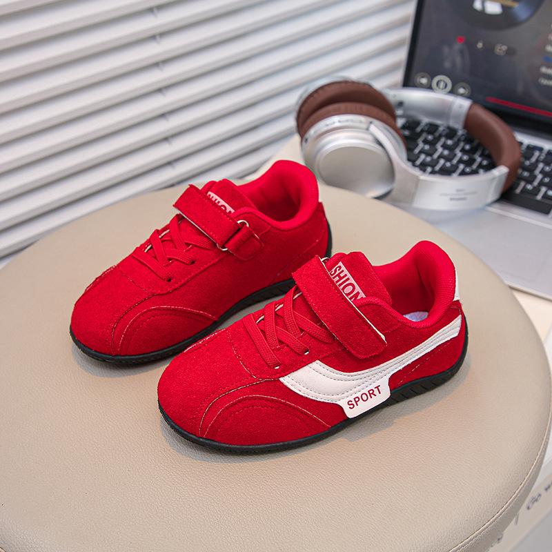 2025 осень новые красные ретро тонкие немецкие тренировочные туфли одноклассницы инс девушки универсальные уличные спортивные и повседневные туфли 30 красный