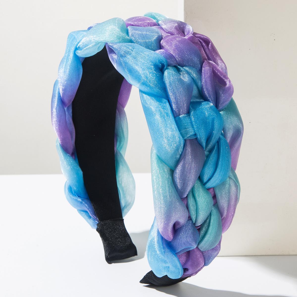 New Trendy Wide-brimmed Braided Twisted Hairband, Versatile Fabric Accessory фіолетовий/синій
New Trendy Wide-brimmed Braided Twisted Hairband, Versatile Fabric Accessory фіолетовий/синій
