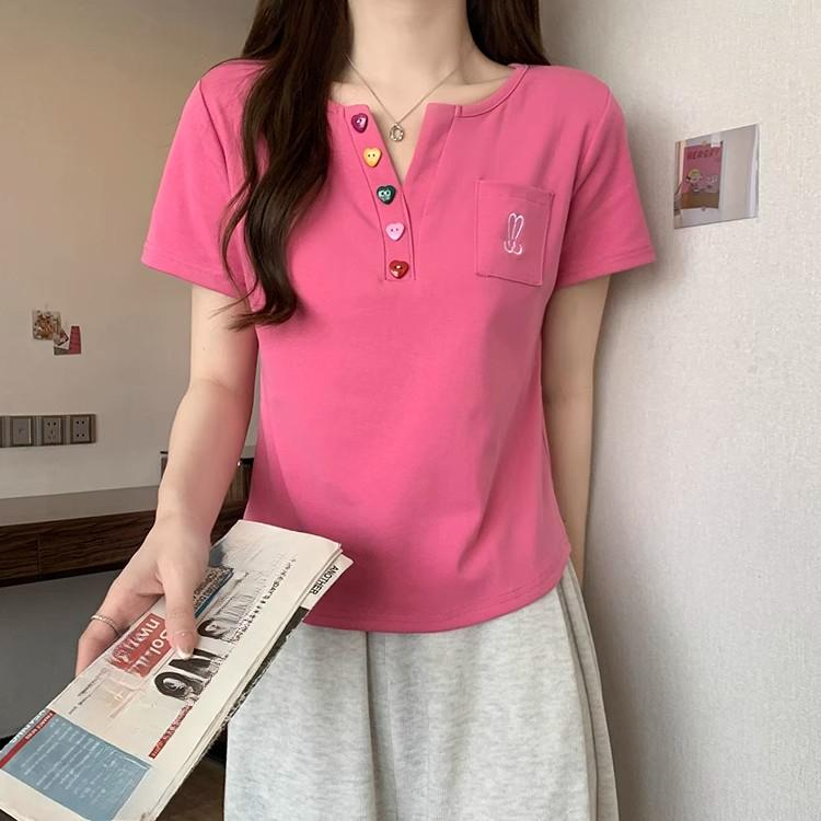 Summer pure cotton irregular solid t shirts Women‘s V-neck Short-sleeve T-shirt casual Slim Elastic Skinny y2k Top women clothes XXL
Summer pure cotton irregular solid t shirts Women‘s V-neck Short-sleeve T-shirt casual Slim Elastic Skinny y2k Top women clothes XXL