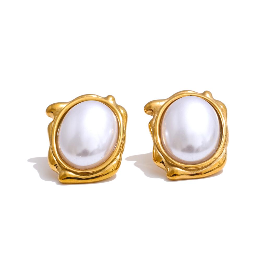 Yhpup Elegant Simulated Pearls Round Daily Stud Earrings for Women 18K Gold Color Plated Stainless Steel Vintage Jewelry New
Yhpup Elegant Simulated Pearls Round Daily Stud Earrings for Women 18K Gold Color Plated Stainless Steel Vintage Jewelry New