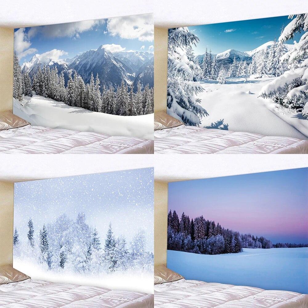 Forest Christmas tree snow scene home decoration art tapestry bohemian psychedelic scene wall hanging bedroom wall decoration
Forest Christmas tree snow scene home decoration art tapestry bohemian psychedelic scene wall hanging bedroom wall decoration