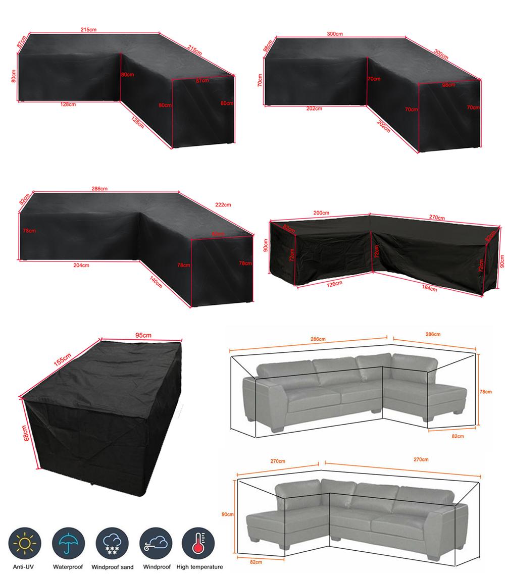L Shape Furniture Waterproof Cover Outdoor Garden Patio Rattan Sofa Dustproof V Shaped Mold Resistant Cover black See below for size descriptions
L Shape Furniture Waterproof Cover Outdoor Garden Patio Rattan Sofa Dustproof V Shaped Mold Resistant Cover black See below for size descriptions