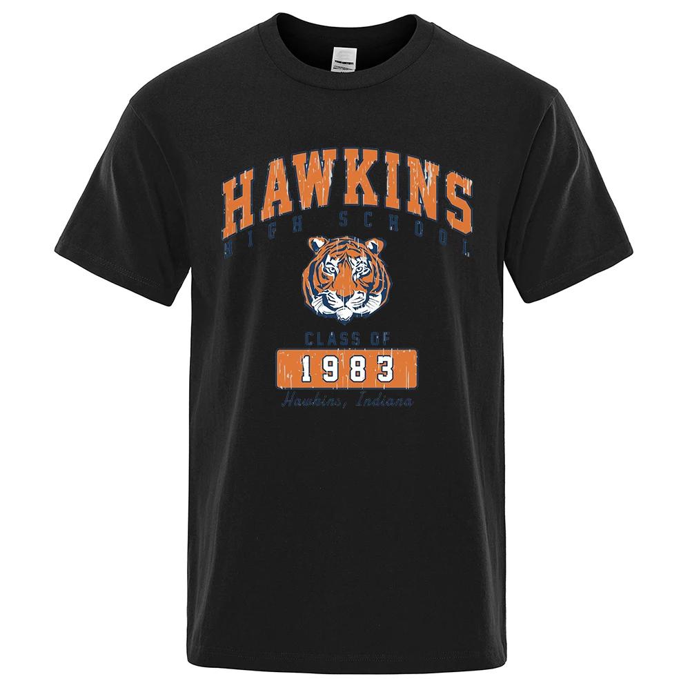 Мужская футболка Hawkins High School Class Of 1983, забавная одежда с принтом тигра, хлопковые футболки с круглым вырезом, повседневная с коротким рукавом XXXXL
Мужская футболка Hawkins High School Class Of 1983, забавная одежда с принтом тигра, хлопковые футболки с круглым вырезом, повседневная с коротким рукавом XXXXL