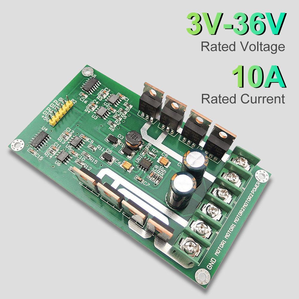10A Dual Motor Driver Controller Peak 30A H-bridge MOSFET DC Motor Driver Board 3V-36V IRF3205 with Brake Function 1pc
10A Dual Motor Driver Controller Peak 30A H-bridge MOSFET DC Motor Driver Board 3V-36V IRF3205 with Brake Function 1pc