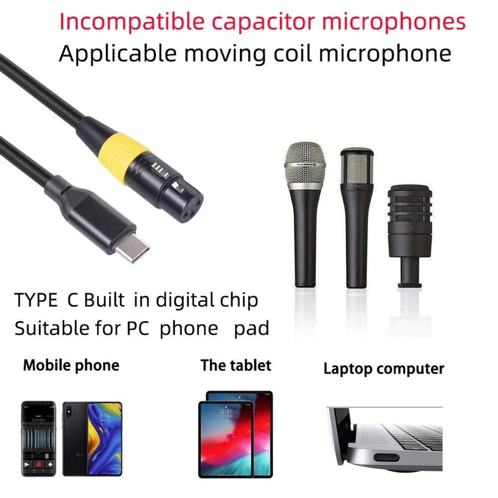 Flexible Type C Male to XLR Female Cable 3 Pin XLR USB C Microphone Cable For Tablet 2m/6.6ft
Flexible Type C Male to XLR Female Cable 3 Pin XLR USB C Microphone Cable For Tablet 2m/6.6ft