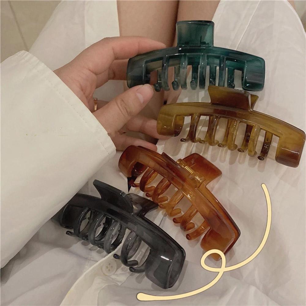 Hair Accessories Women Large Size Frosted Crab Clip Transparent Hair Claw Hair Clamps Plastic
Hair Accessories Women Large Size Frosted Crab Clip Transparent Hair Claw Hair Clamps Plastic