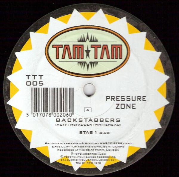 12inch Record PRESSURE ZONE - Backstabbers TTT005 Tam Tam Records 1989 UK Dance & Electronica Used
12inch Record PRESSURE ZONE - Backstabbers TTT005 Tam Tam Records 1989 UK Dance & Electronica Used