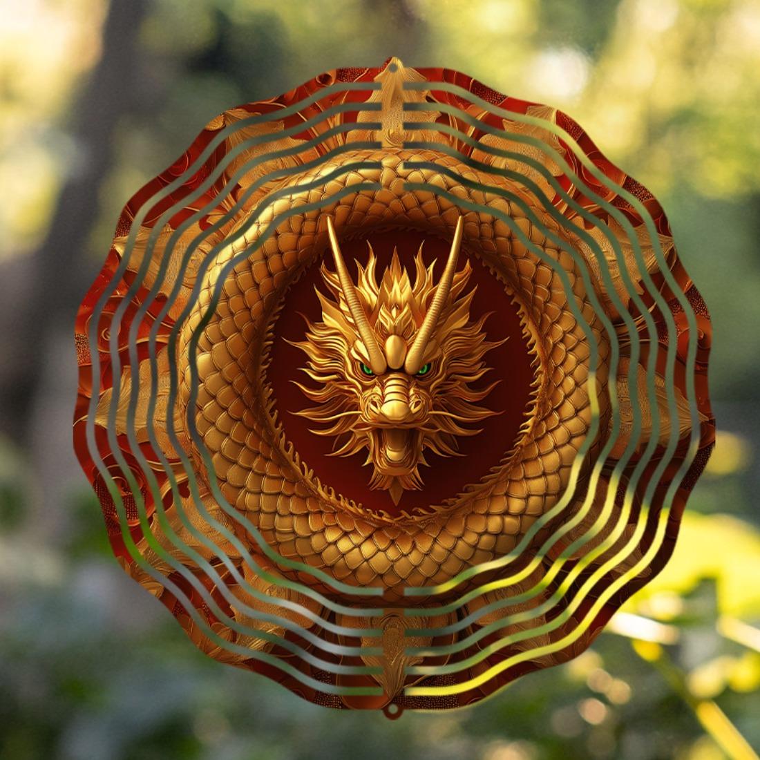 Golden Dragon Hanging Wind Spinner - 360° Rotating Metal Garden Decor with Fierce Dragon Design, Vibrant Red & Golden Colors 01A
Golden Dragon Hanging Wind Spinner - 360° Rotating Metal Garden Decor with Fierce Dragon Design, Vibrant Red & Golden Colors 01A