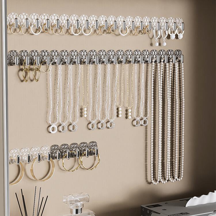 10/20 pcs Mini Adhesive Hook Jewelry Display Rack - Punch-Free Wall Mount Organizer for Necklaces Accessories Transparent 10 hooks
10/20 pcs Mini Adhesive Hook Jewelry Display Rack - Punch-Free Wall Mount Organizer for Necklaces Accessories Transparent 10 hooks