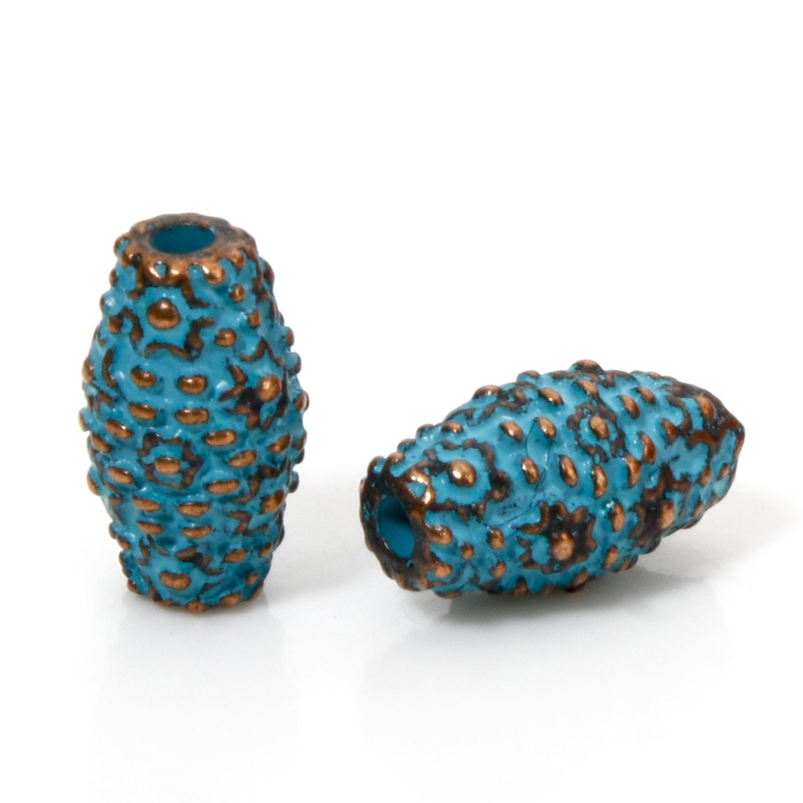 10 PCs Zinc Based Alloy Patina Spacer Beads For DIY Jewelry Making Antique Copper Blue Round Carved Pattern Charm Findings
10 PCs Zinc Based Alloy Patina Spacer Beads For DIY Jewelry Making Antique Copper Blue Round Carved Pattern Charm Findings