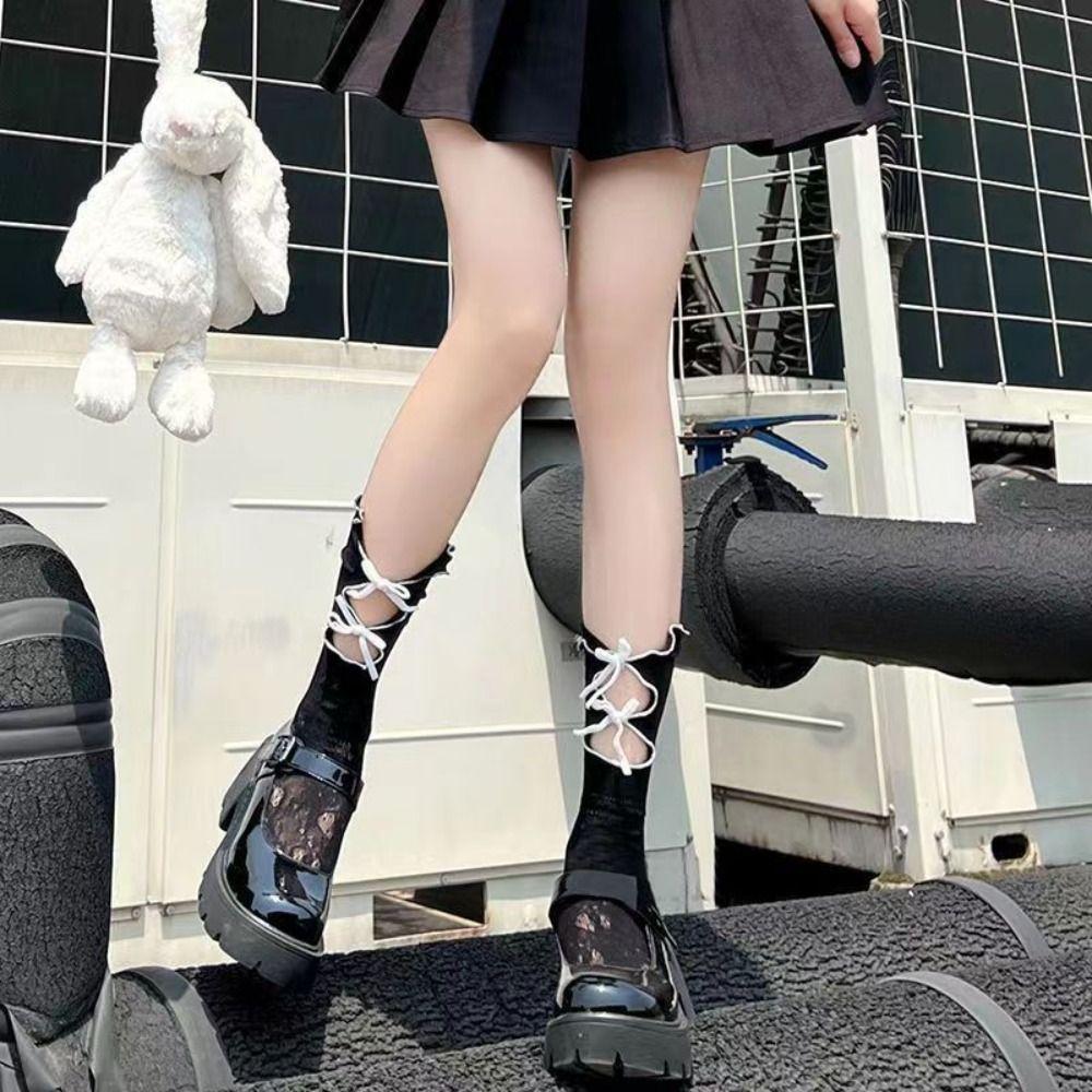 Calf Socks Thin Ruffle Frilly Trendy Middle Tube Cotton Hosiery Korean Style Socks Girls Bow Socks
Calf Socks Thin Ruffle Frilly Trendy Middle Tube Cotton Hosiery Korean Style Socks Girls Bow Socks