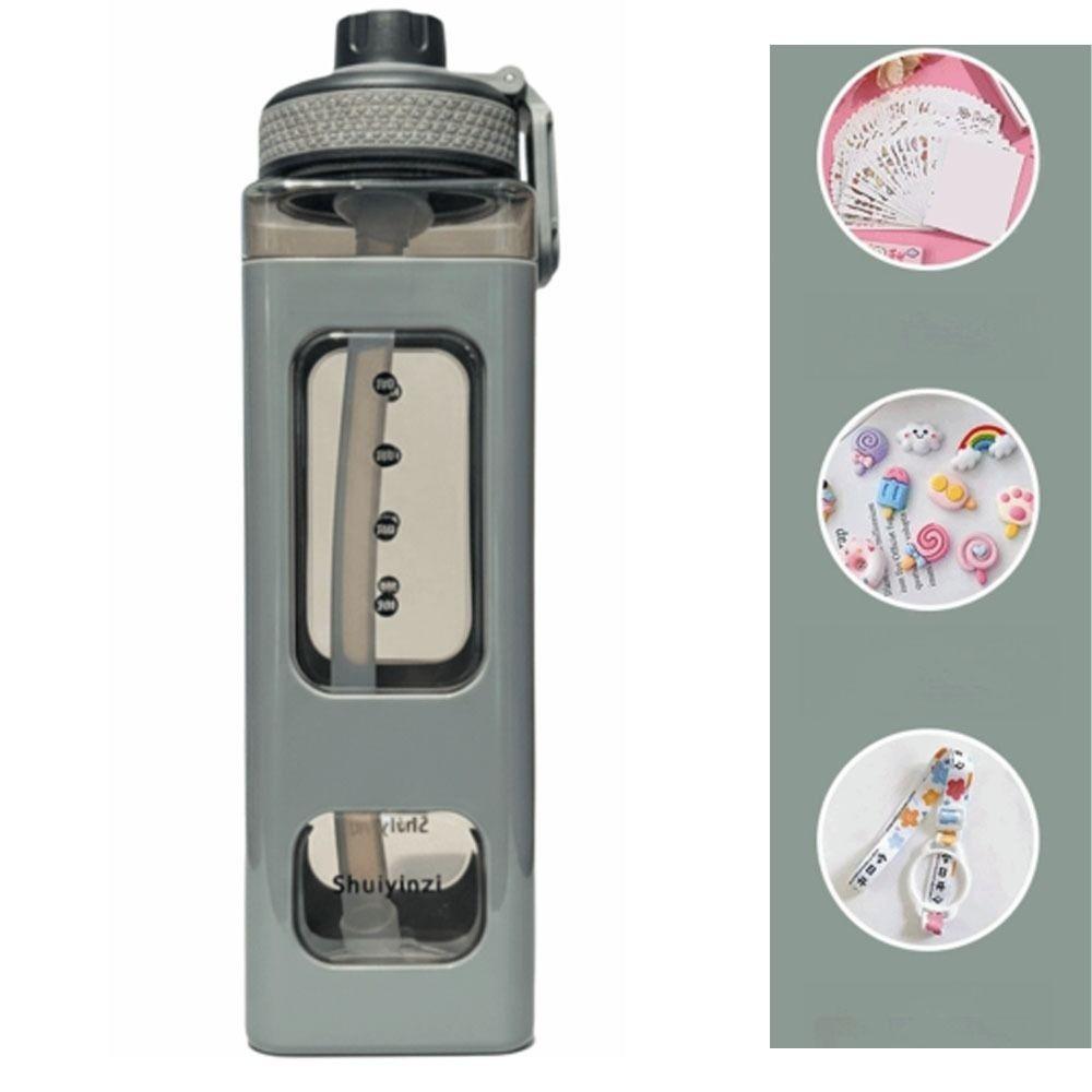 Durable 700ml Water Bottle Leakproof With Stickers Portable Water Bottle PP With Strap Water Bottle With Straw Gym Use 700 milliliters серый
Durable 700ml Water Bottle Leakproof With Stickers Portable Water Bottle PP With Strap Water Bottle With Straw Gym Use 700 milliliters серый
