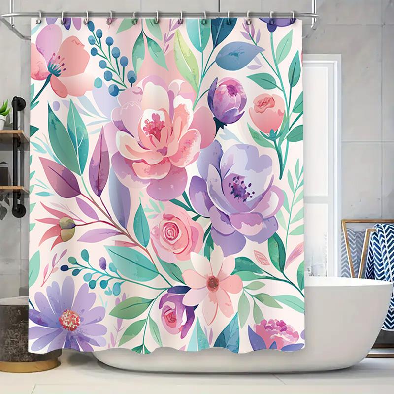 Pink Floral Shower Curtain Waterproof Bathroom Decor Soft Fabric Shower Panel For Bath Tub Purple Blue Pink (180 X 240 Cm) W60H190(CM)-1 Pcs
Pink Floral Shower Curtain Waterproof Bathroom Decor Soft Fabric Shower Panel For Bath Tub Purple Blue Pink (180 X 240 Cm) W60H190(CM)-1 Pcs