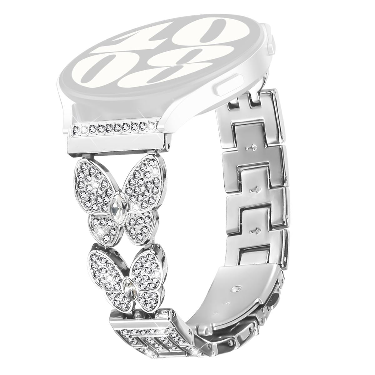 For Samsung Galaxy Watch 46mm Band Butterfly Rhinestones Decor Silver Alloy Metal Watch Strap As shown A
For Samsung Galaxy Watch 46mm Band Butterfly Rhinestones Decor Silver Alloy Metal Watch Strap As shown A