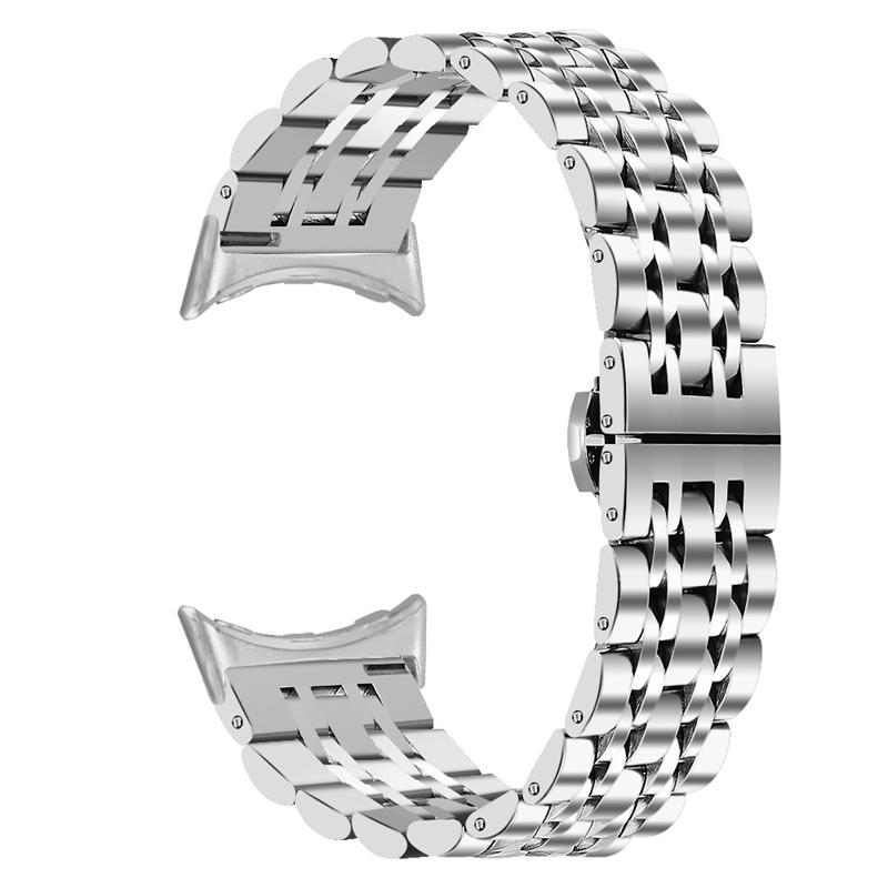 For Google Pixel Watch 3 41mm/Watch 2/Pixel Watch Luxury 7 Beads Stainless Steel Smart Watch Band Stylish Replacement Wrist Strap Silver
For Google Pixel Watch 3 41mm/Watch 2/Pixel Watch Luxury 7 Beads Stainless Steel Smart Watch Band Stylish Replacement Wrist Strap Silver